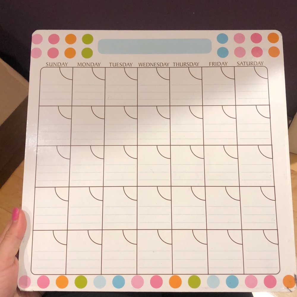 Magnetic Colorful Fridge Dry Erase Calendar